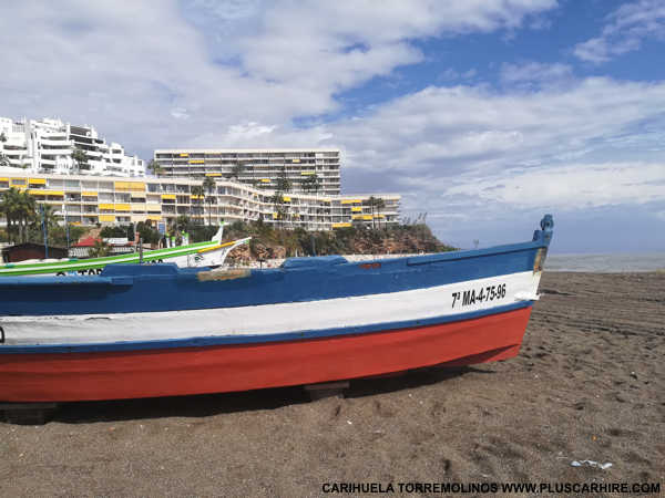 CARIHUELA TORREMOLINOS PLUSCARHIRE BEACH BOAT